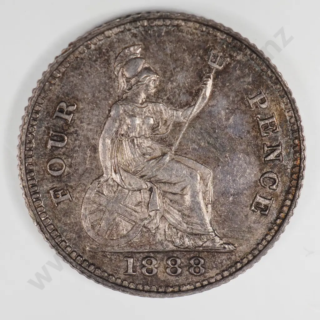 Groat & Fourpence: 1888 - Almost Uncirculated Image 1++