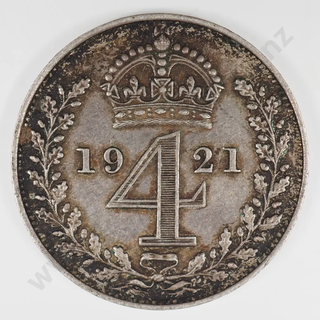 Groat & Fourpence: 1921 Maundy - Extremely Fine Image 1++