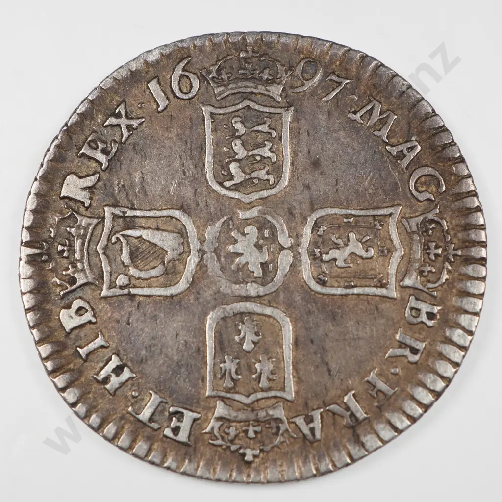Sixpence: 1697, William III - Very Fine Image 1++