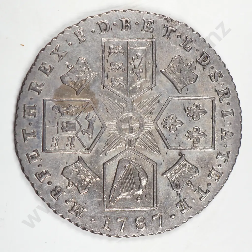 Sixpence: 1787 With Semee Of Hearts - Extremely Fine Image 1++