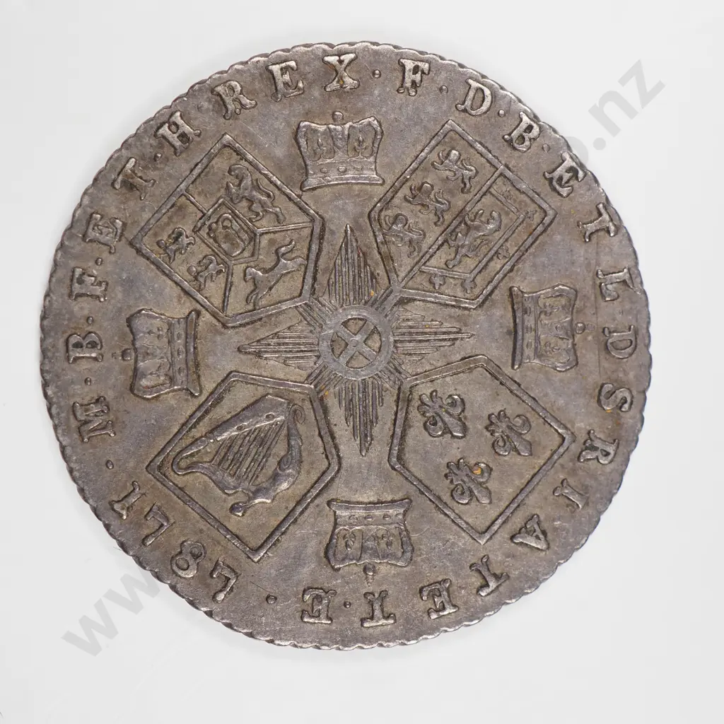 Sixpence: 1787 No Hearts - Extremely Fine Image 1++