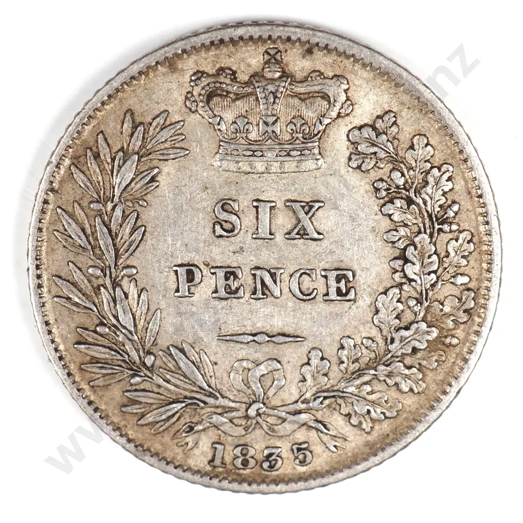 Sixpence: 1834 - Extremely Fine Image 1++