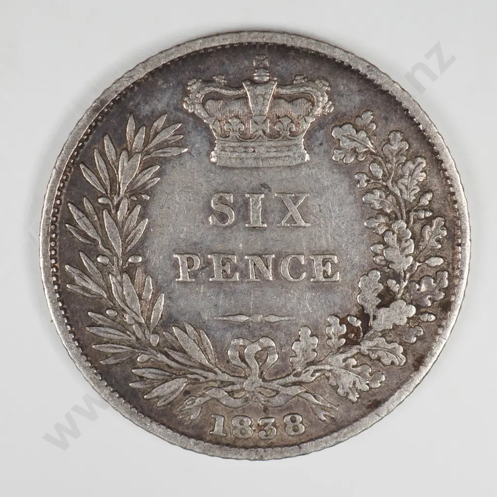 Sixpence: 1838 - Fine Image 1++