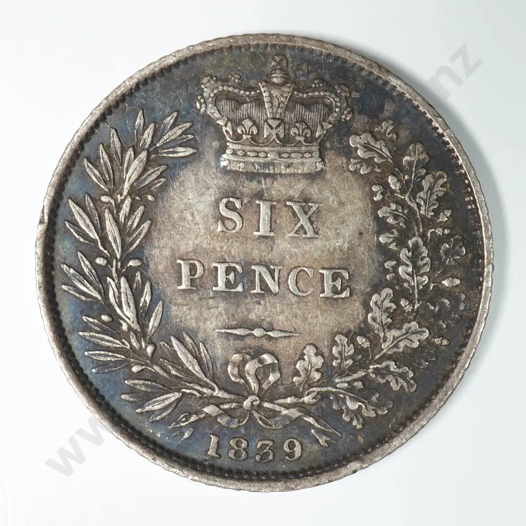 Sixpence: 1839 - Very Fine Image 1++