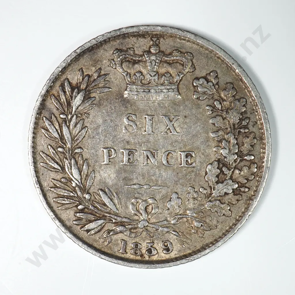 Sixpence: 1859 - Very Fine Image 1++