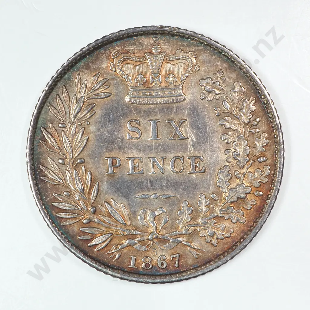 Sixpence: 1867 - Extremely Fine Image 1++