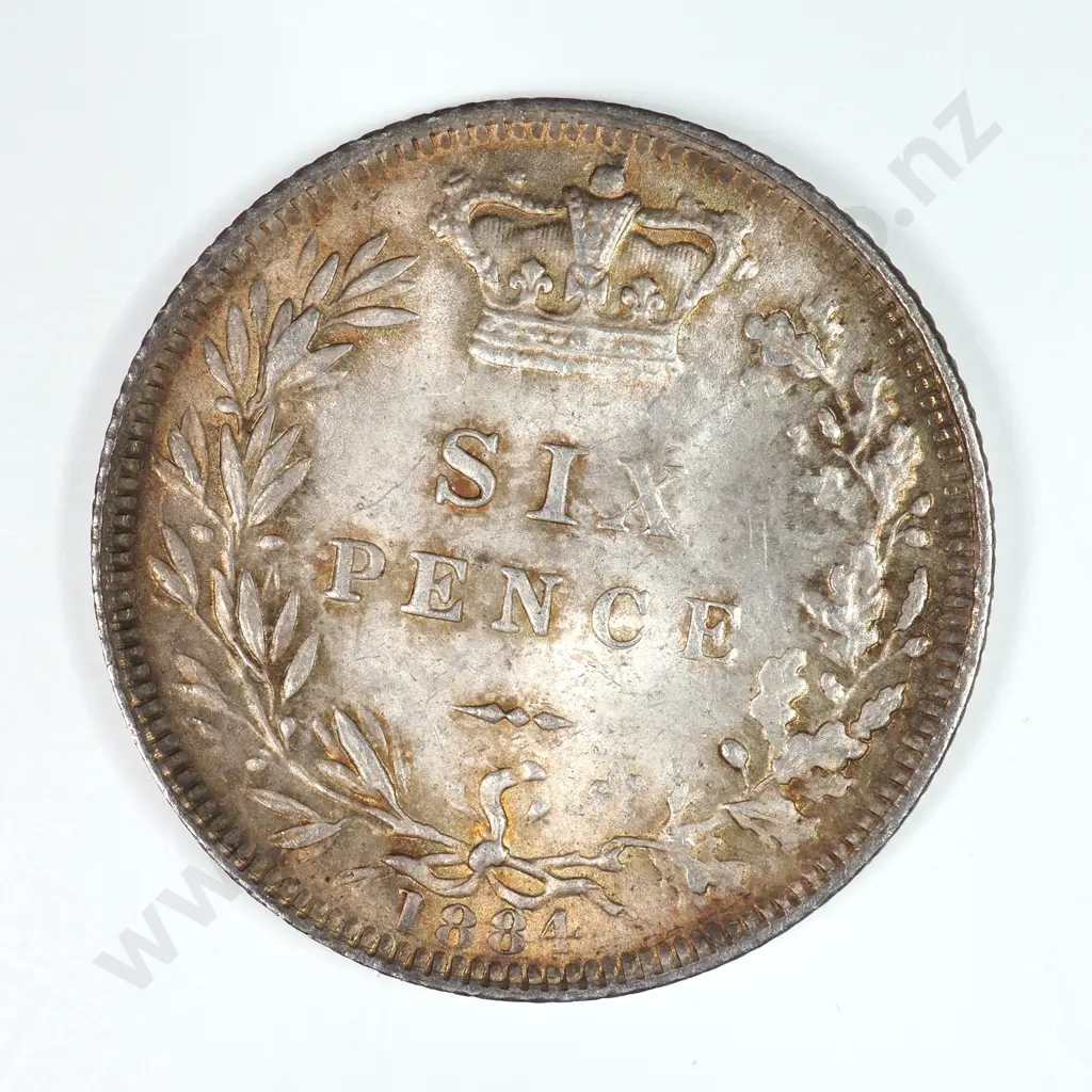 Sixpence: 1884 - Extremely Fine Image 1++