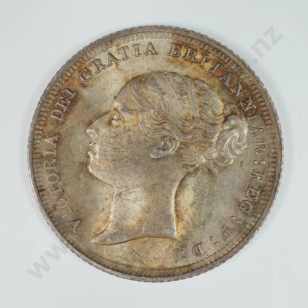 Sixpence: 1887 Young Head Victoria - Almost Uncirculated Image 1++