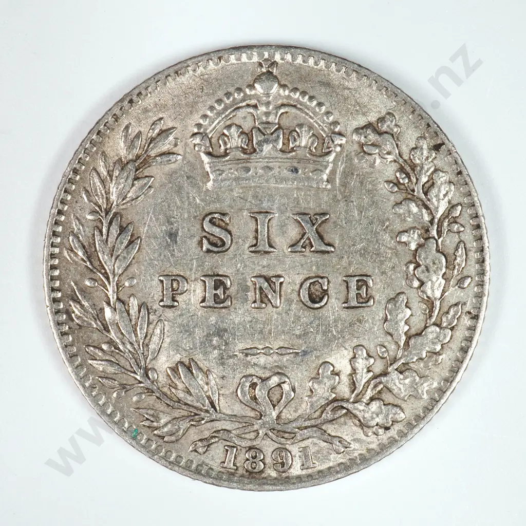Sixpence: 1891 - Extremely Fine Image 1++