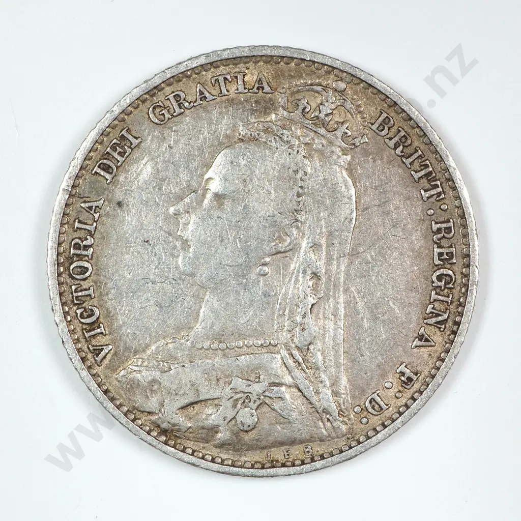 Sixpence: 1892 - Very Fine Image 1++