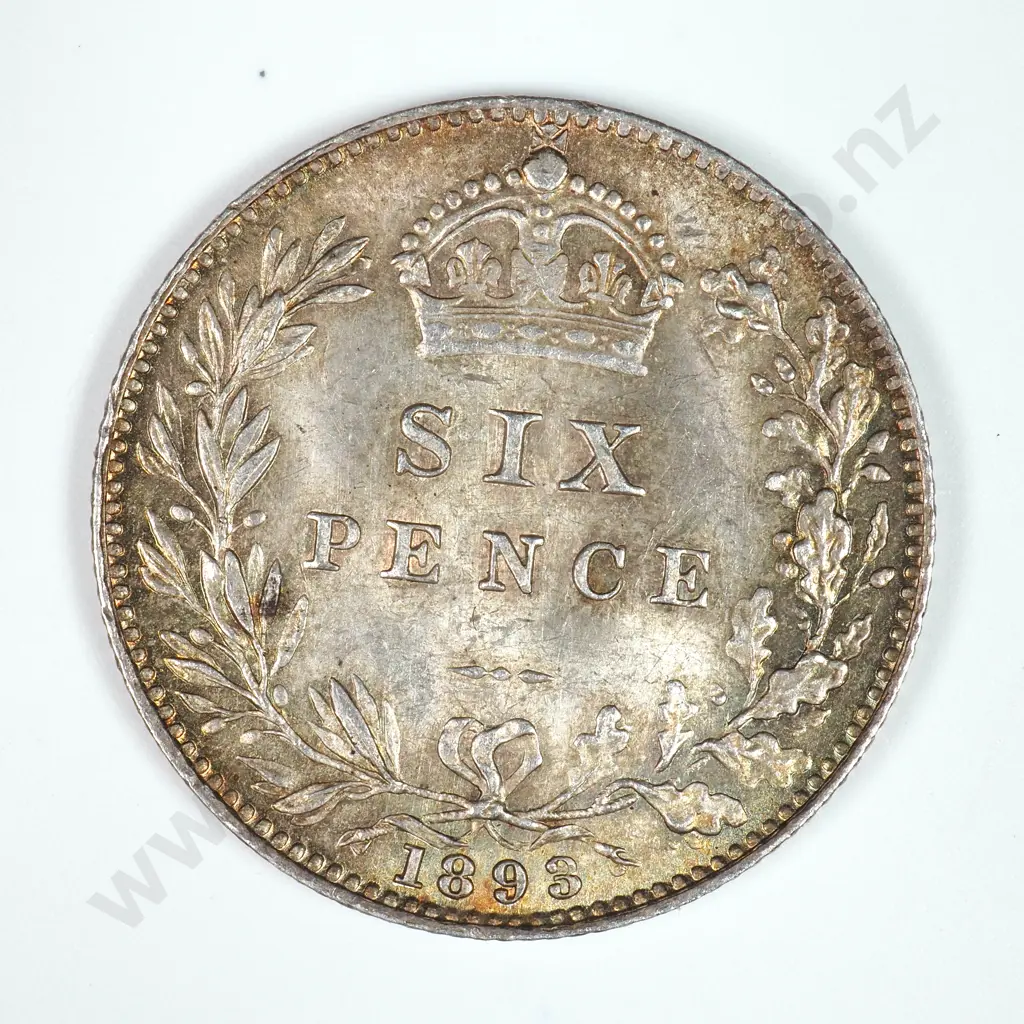 Sixpence: 1893 - Extremely Fine Image 1++