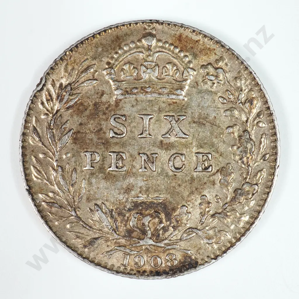 Sixpence: 1908 - Extremely Fine Image 1++