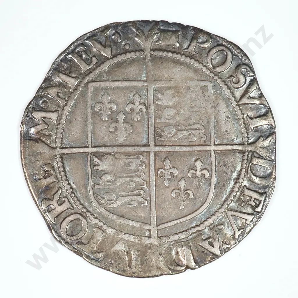 Shilling: 1594-96, Elizabeth I, 2nd Issue, Mintmark Woolpack, Spink Number 2577 - Very Fine Image 1++