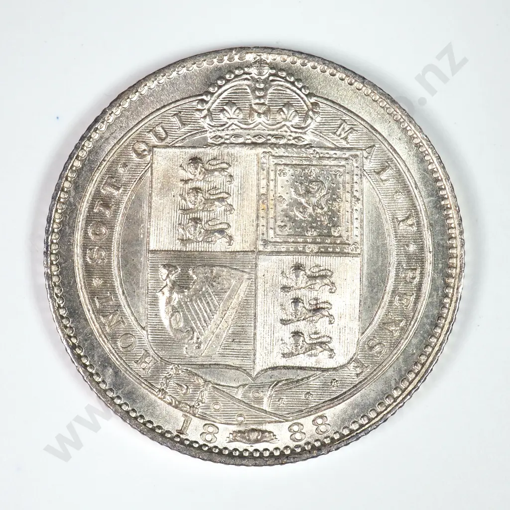 Shilling: 1888 Over 7 - Uncirculated Image 1++