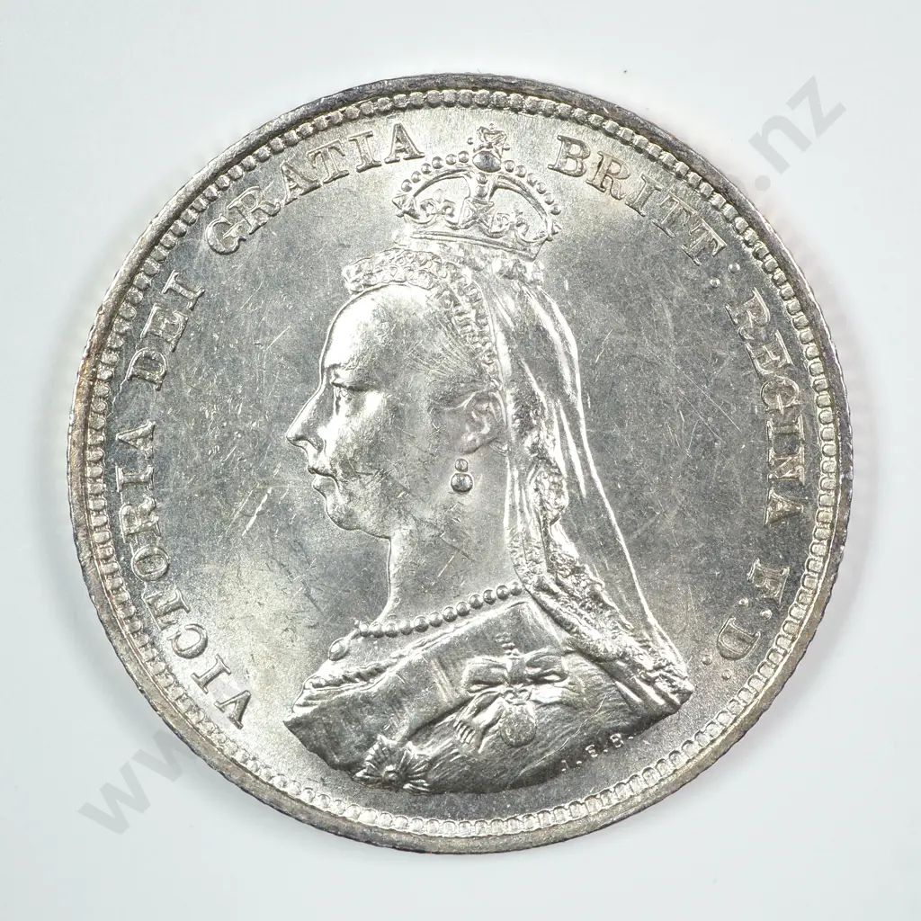 Shilling: 1888 Over 7 - Uncirculated Image 1++