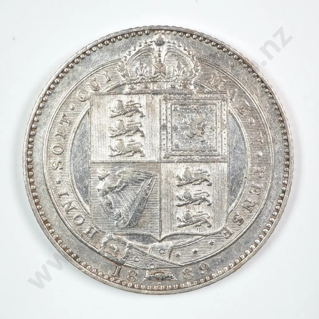 Shilling: 1889 Small Head - Very Fine Image 1++