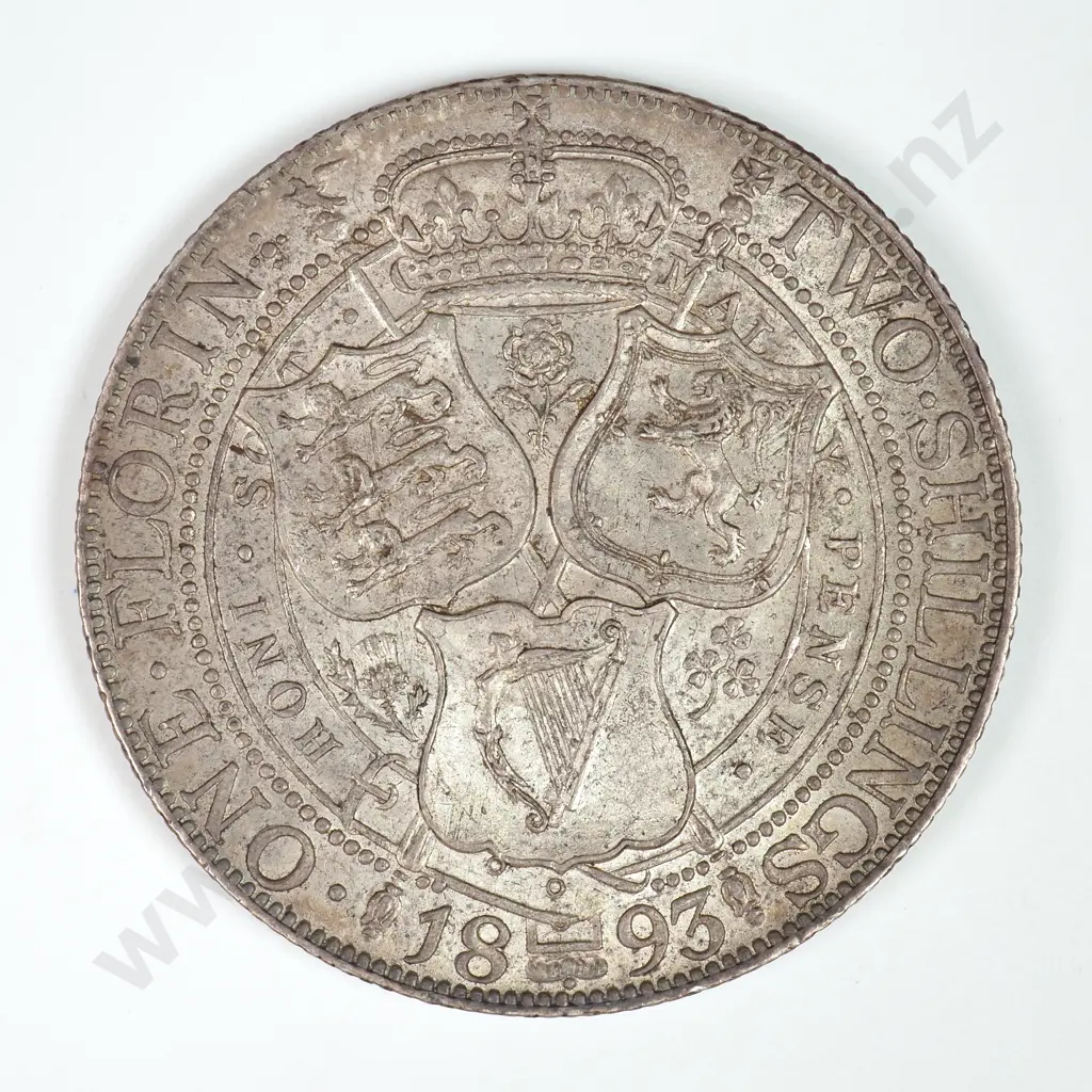 Florin: 1893 - Extremely Fine Image 1++