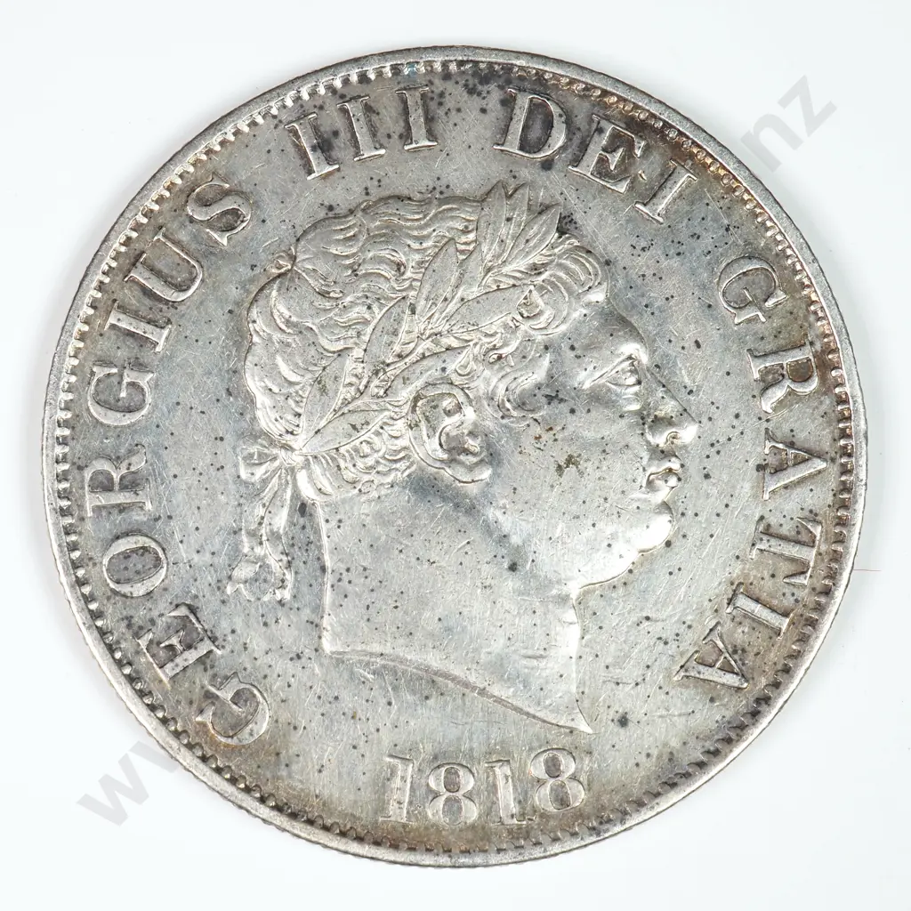 Halfcrown: 1818 - Extremely Fine ( Cleaned ) Image 1++