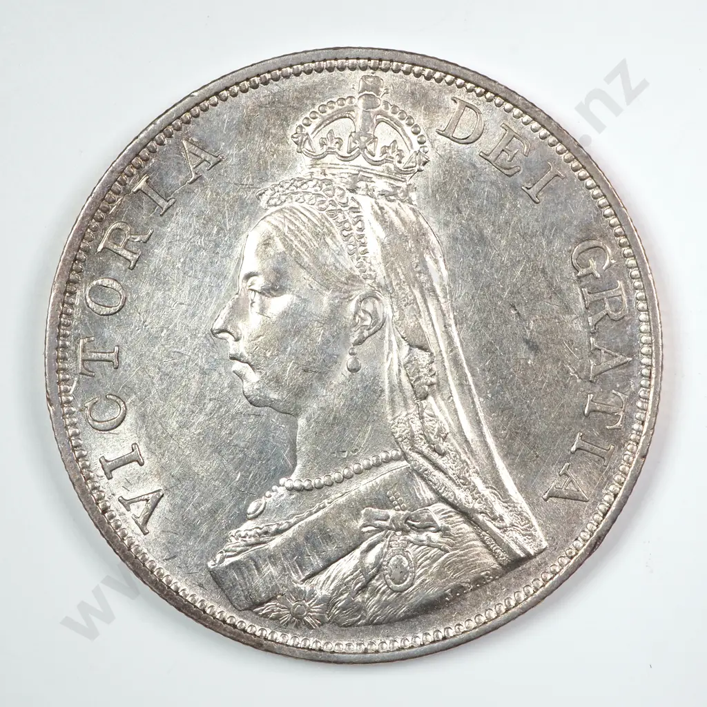Double Florin - Four Shillings: 1889 - Almost Uncirculated Image 1++