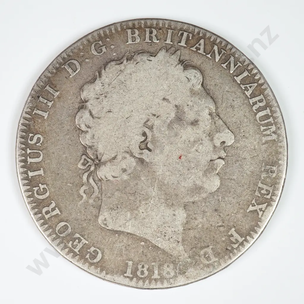 Crown - Five Shillings: 1818 LIX - Very Good Image 1++