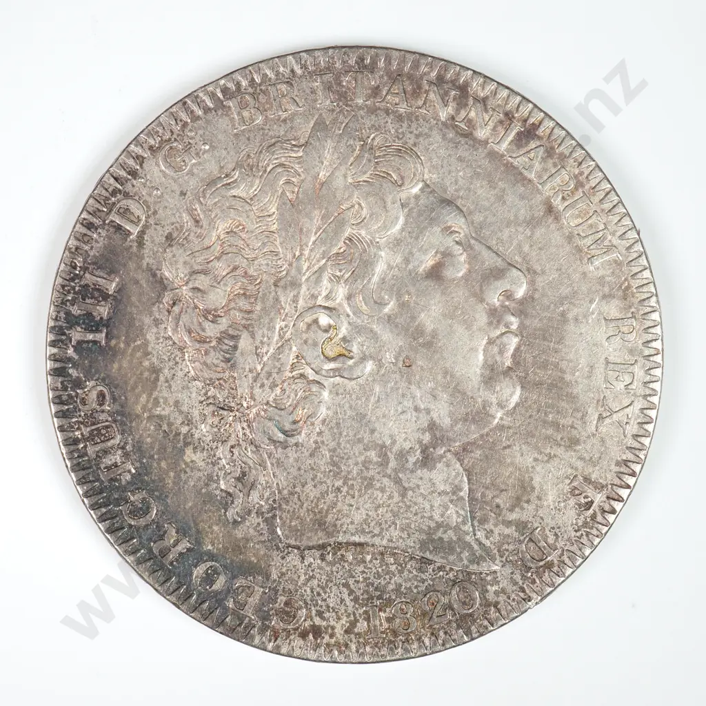 Crown - Five Shillings: 1820 LX - Extremely Fine Image 1++