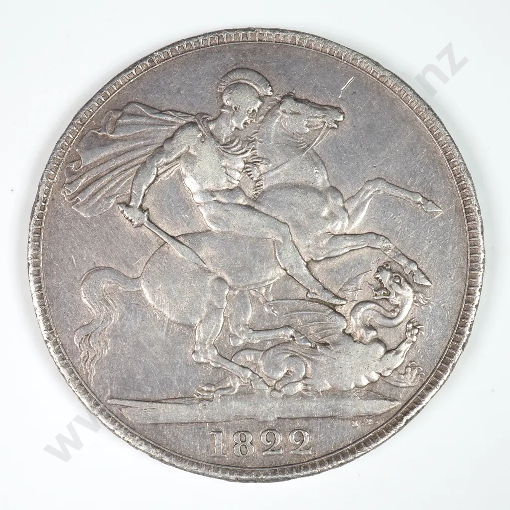 Crown - Five Shillings: 1822 TERTIO - Very Fine Image 1++