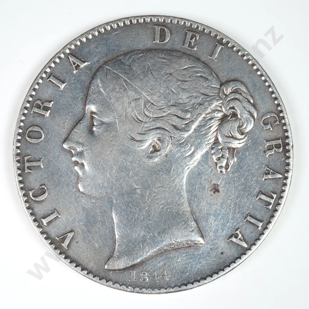 Crown - Five Shillings: 1844 Star Stops - Very Fine Image 1++