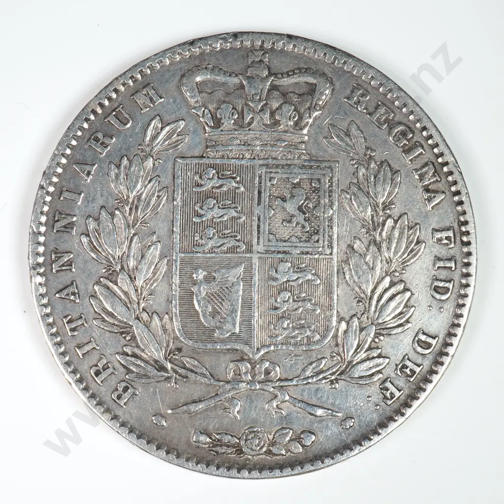 Crown - Five Shillings: 1844 Star Stops - Very Fine Image 1++