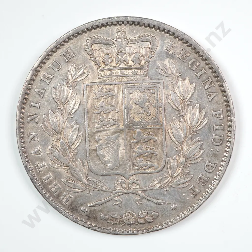 Crown - Five Shillings: 1845 - Good Very Fine Image 1++