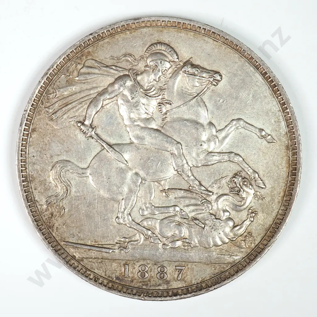 Crown - Five Shillings: 1887 - Extremely Fine Image 1++