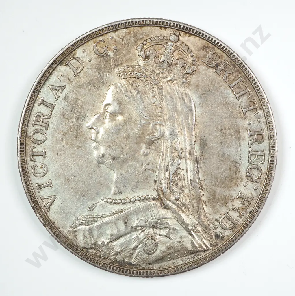 Crown - Five Shillings: 1887 - Extremely Fine Image 1++