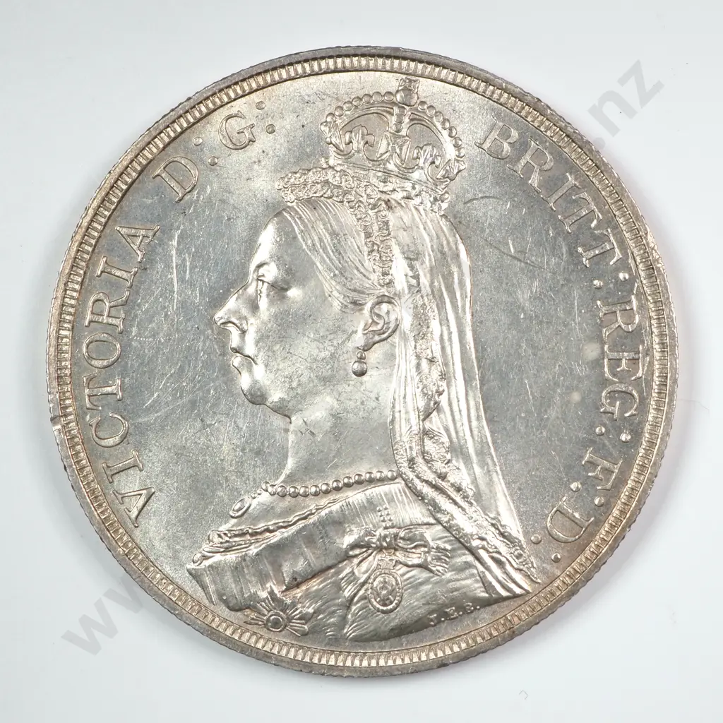 Crown - Five Shillings: 1887 - Impaired Proof Image 1++