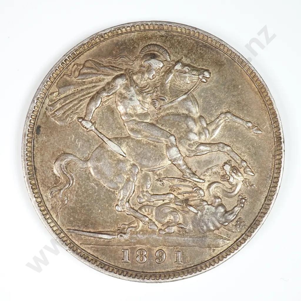 Crown - Five Shillings: 1891 - Extremely Fine Image 1++