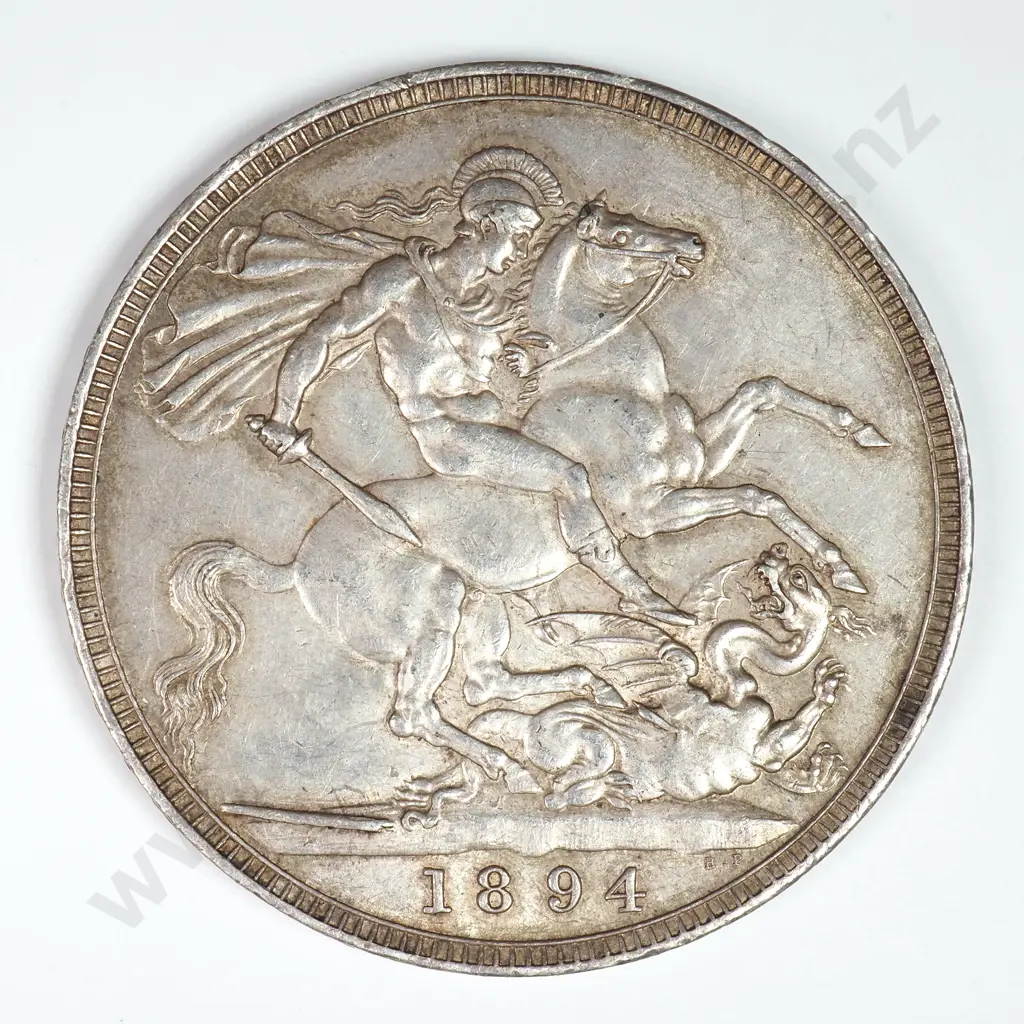 Crown - Five Shillings: 1894 LVIII - Extremely Fine Image 1++