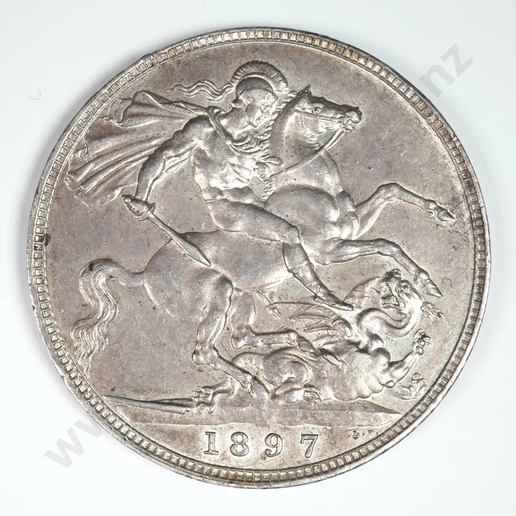 Crown - Five Shillings: 1897 LXI - Extremely Fine Image 1++