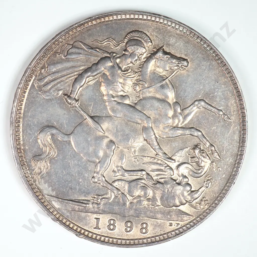 Crown - Five Shillings: 1898 LXI - Almost Uncirculated Image 1++