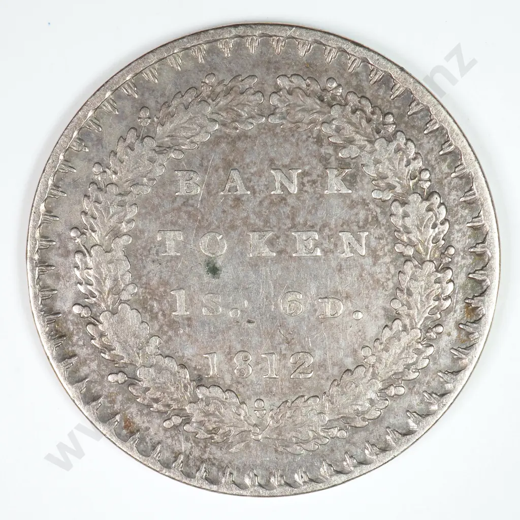 Misc: 1812 One Shilling And Sixpence Bank Token - Very Fine Image 1++