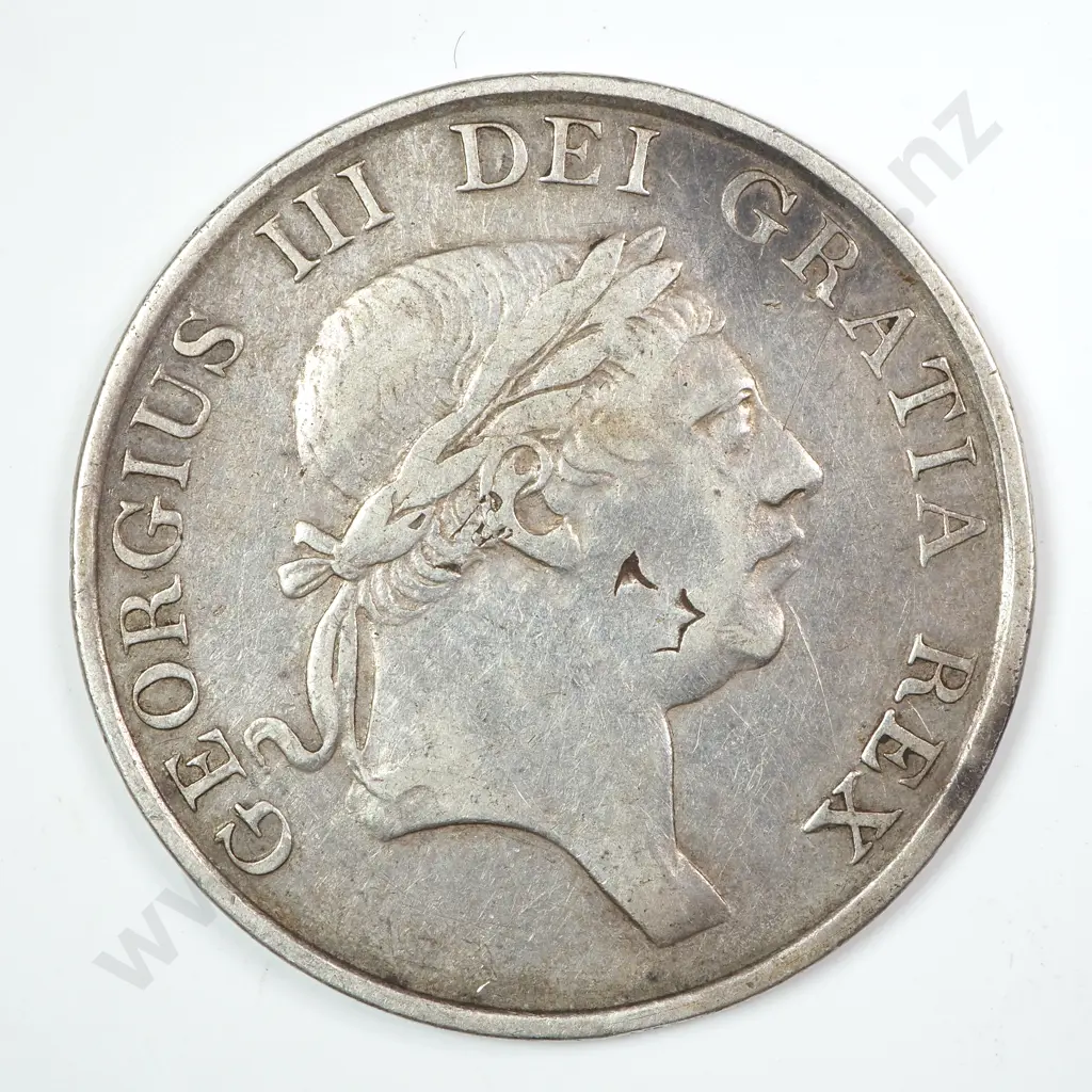 Misc: 1814 Three Shillings Bank Token - Very Fine ( Damage ) Image 1++