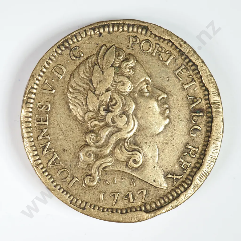 Misc: 1757 Brass Three Pound Twelve Weight - Very Fine Image 1++
