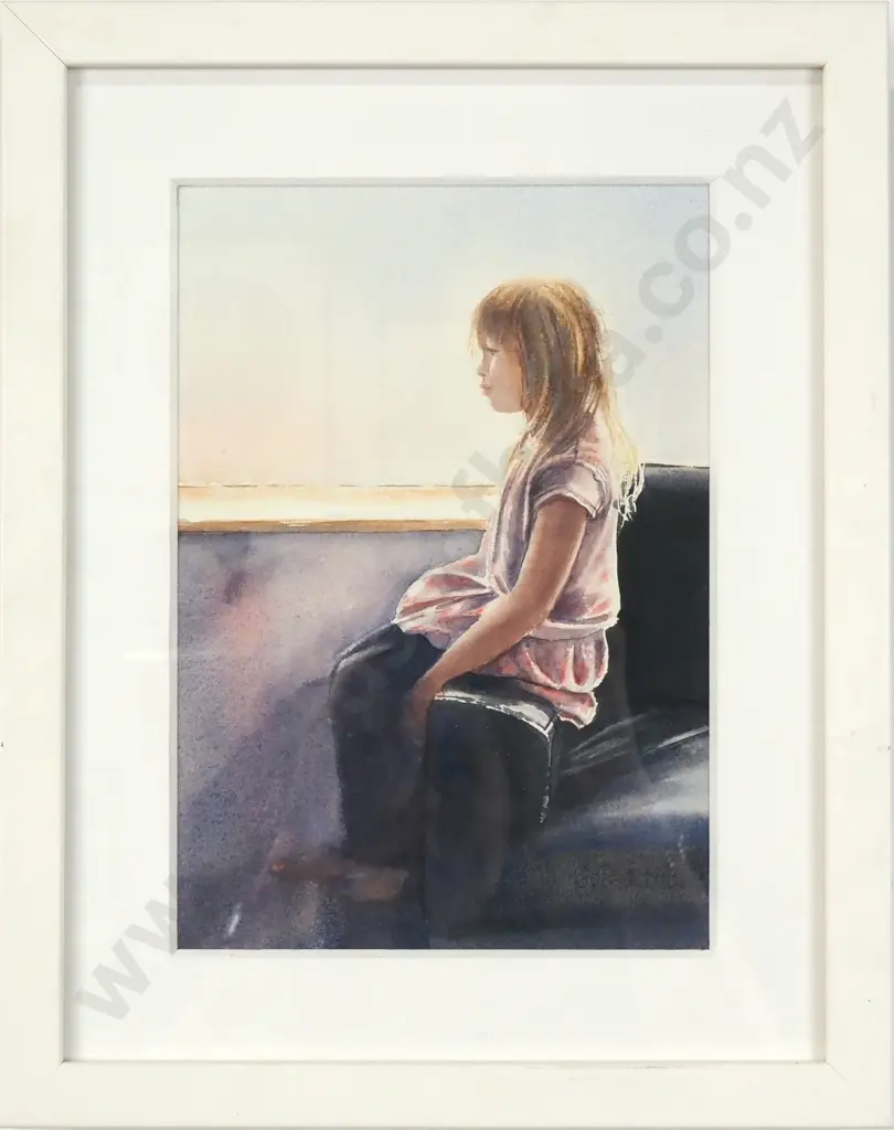 Attributed to Stanley Palmer - Young Girl Seated, Watercolour Image 1++