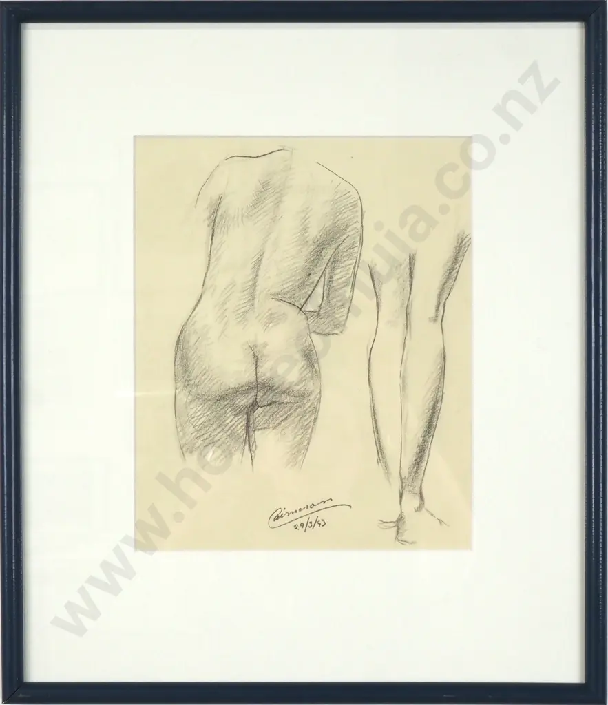 Sam Cairncross - Nude Study, Graphite (1943) Image 1++