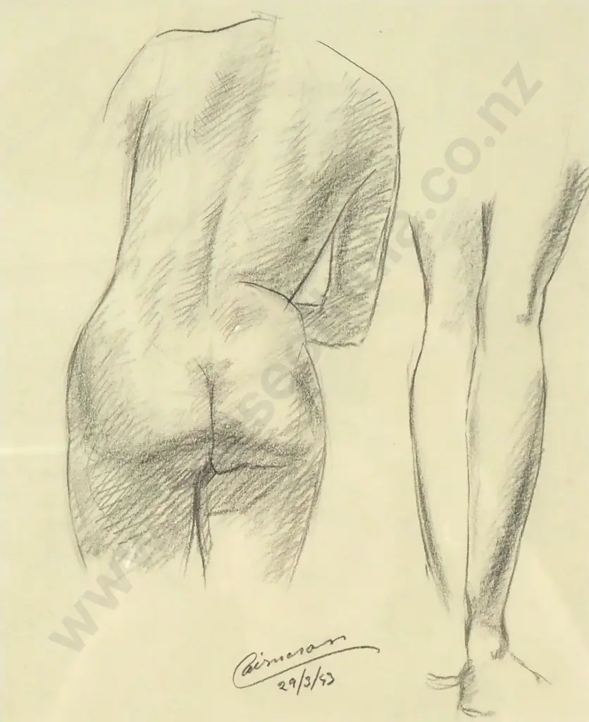 Sam Cairncross - Nude Study, Graphite (1943) Image 1++