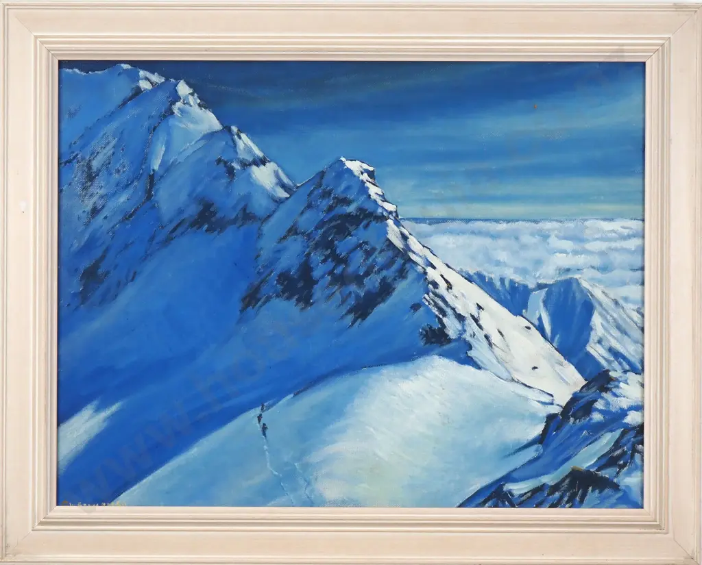 GW Edwards - 'Mount Rolleston' Oil On Board Image 1++