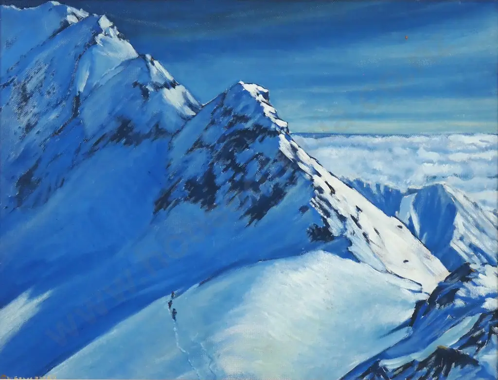 GW Edwards - 'Mount Rolleston' Oil On Board Image 1++