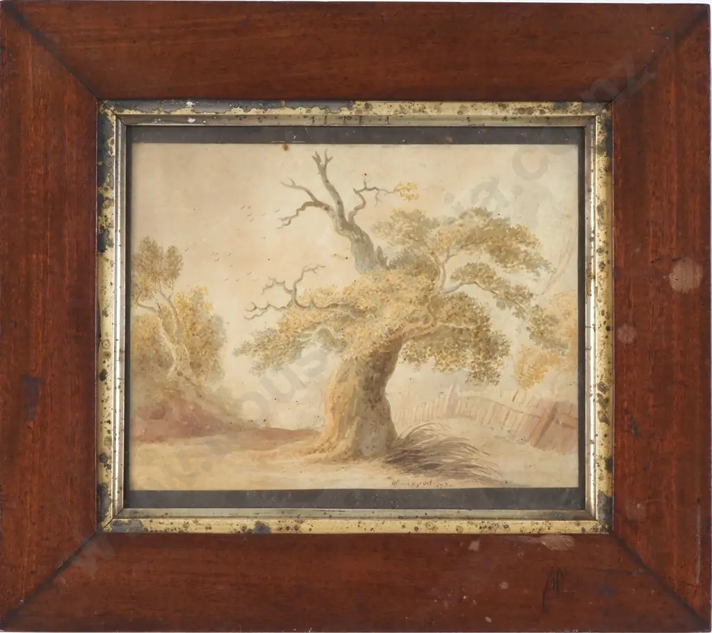Unknown - Tree in Winter, Watercolour (1827) Image 1++