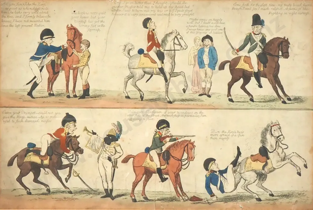Isaac Cruikshank - "Yeoman Cavalry", Etching Image 1++