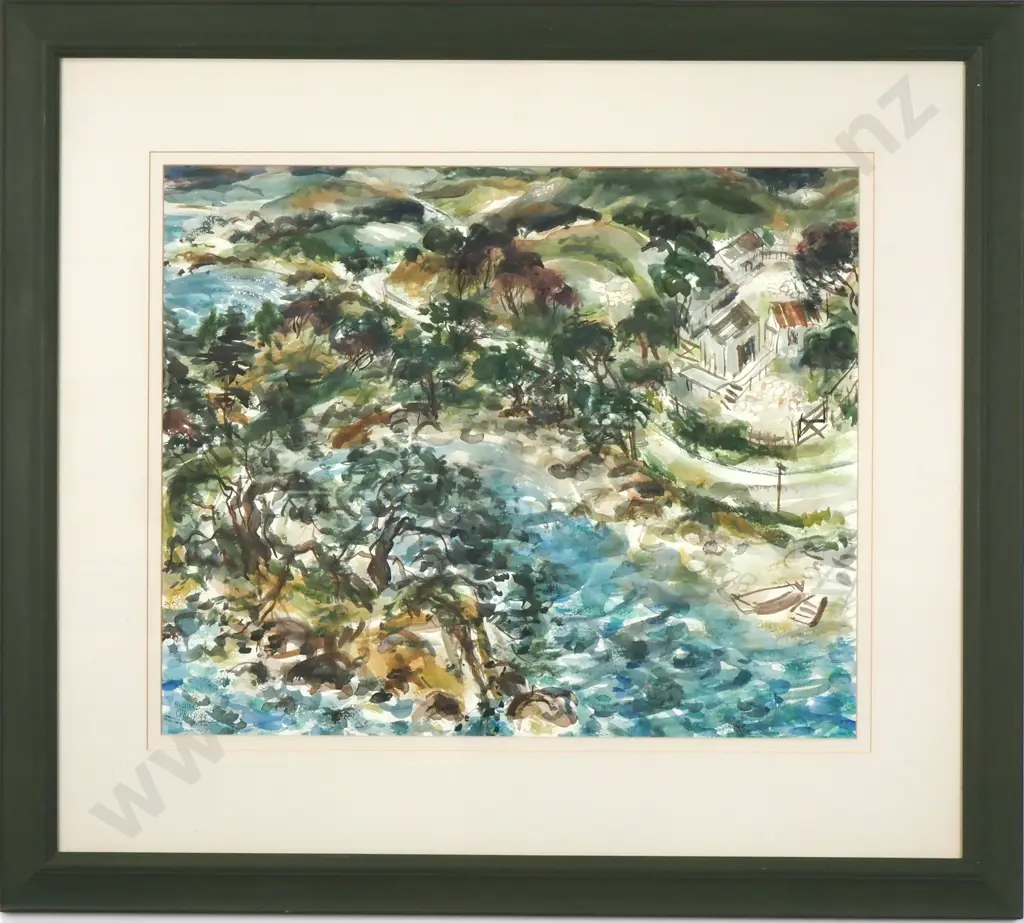 Richard Chrisp - 'Ohinewai - Moehau, West of Kaikohe', Watercolour (1994) Image 1++