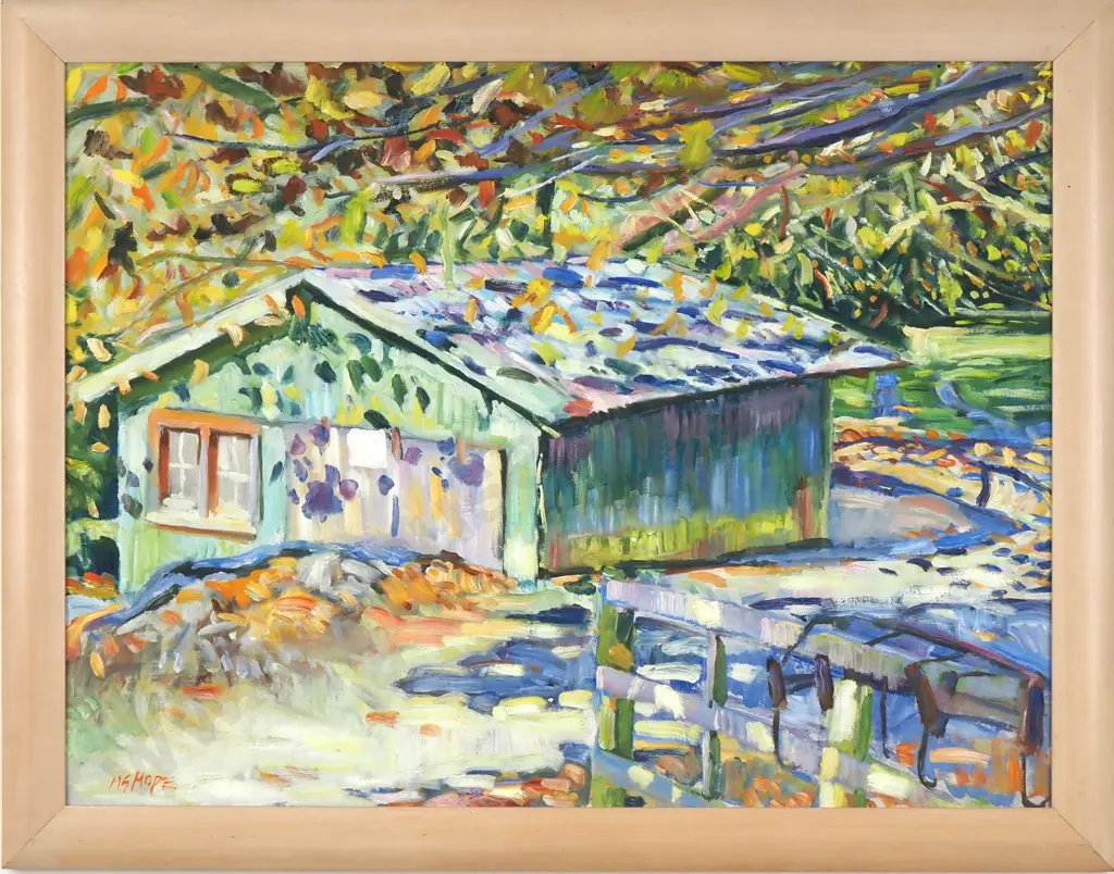 H S Hope - The Garden Shed, Oil on Board Image 1++