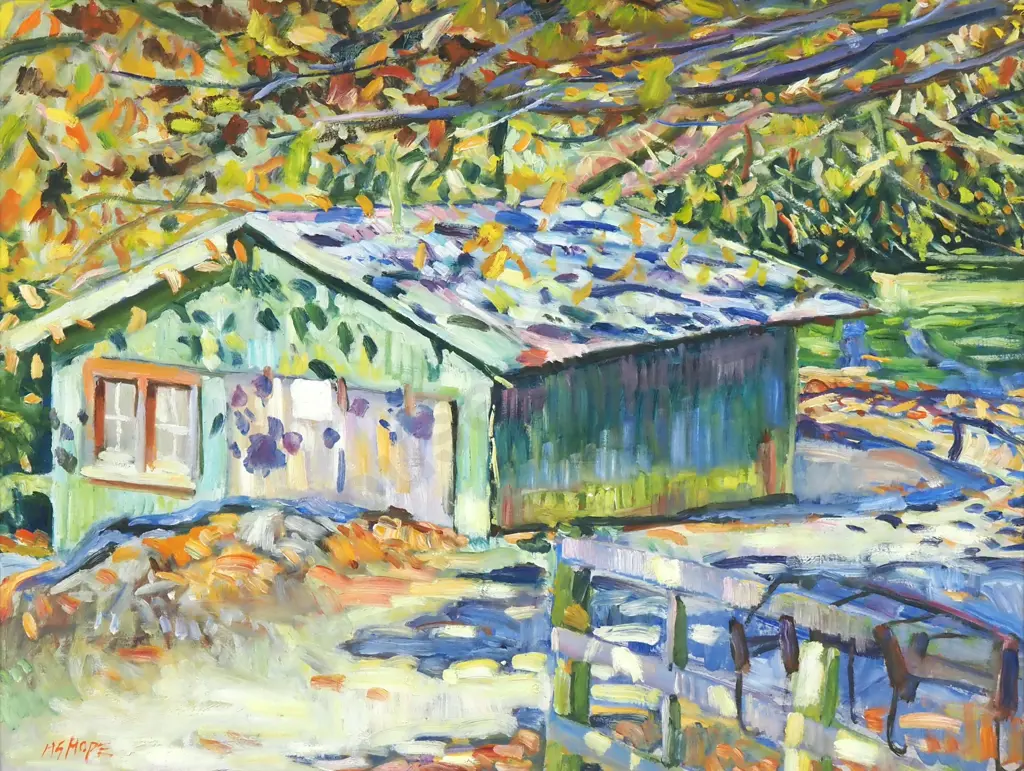 H S Hope - The Garden Shed, Oil on Board Image 1++