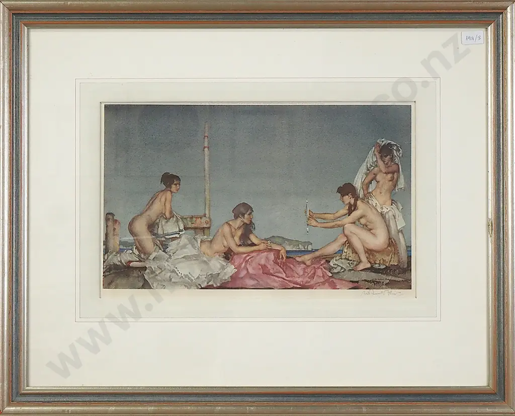 Sir Russell Flint -'The Silver Mirror, Print (1962) Image 1++
